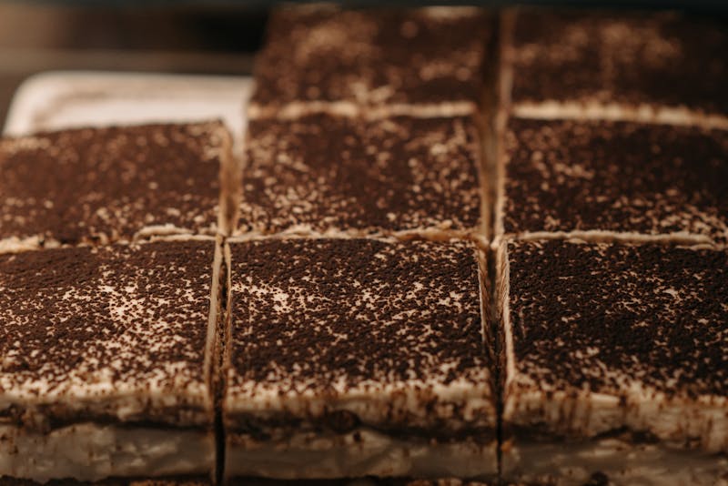 Tiramisu dessert with espresso and mascarpone cream
