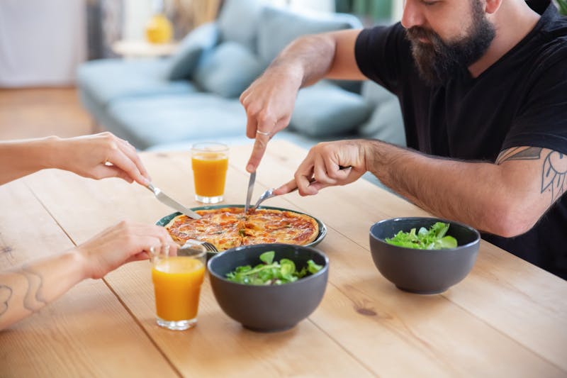 Cheesy garlic bread appetizer at Pizza inn